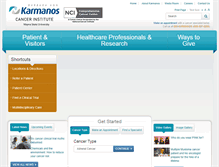 Tablet Screenshot of karmanos.org